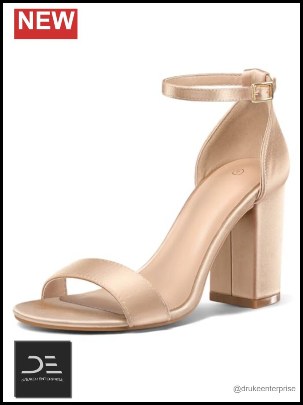Chunky Block Heels Open Toe Ankle Strap Heeled Sandals Platform